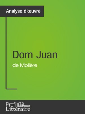 cover image of Dom Juan de Molière (Analyse approfondie)